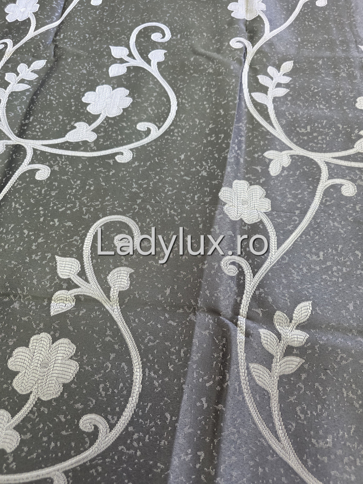 Set Draperii Model Flori Gri Antracit 3M-2.7h