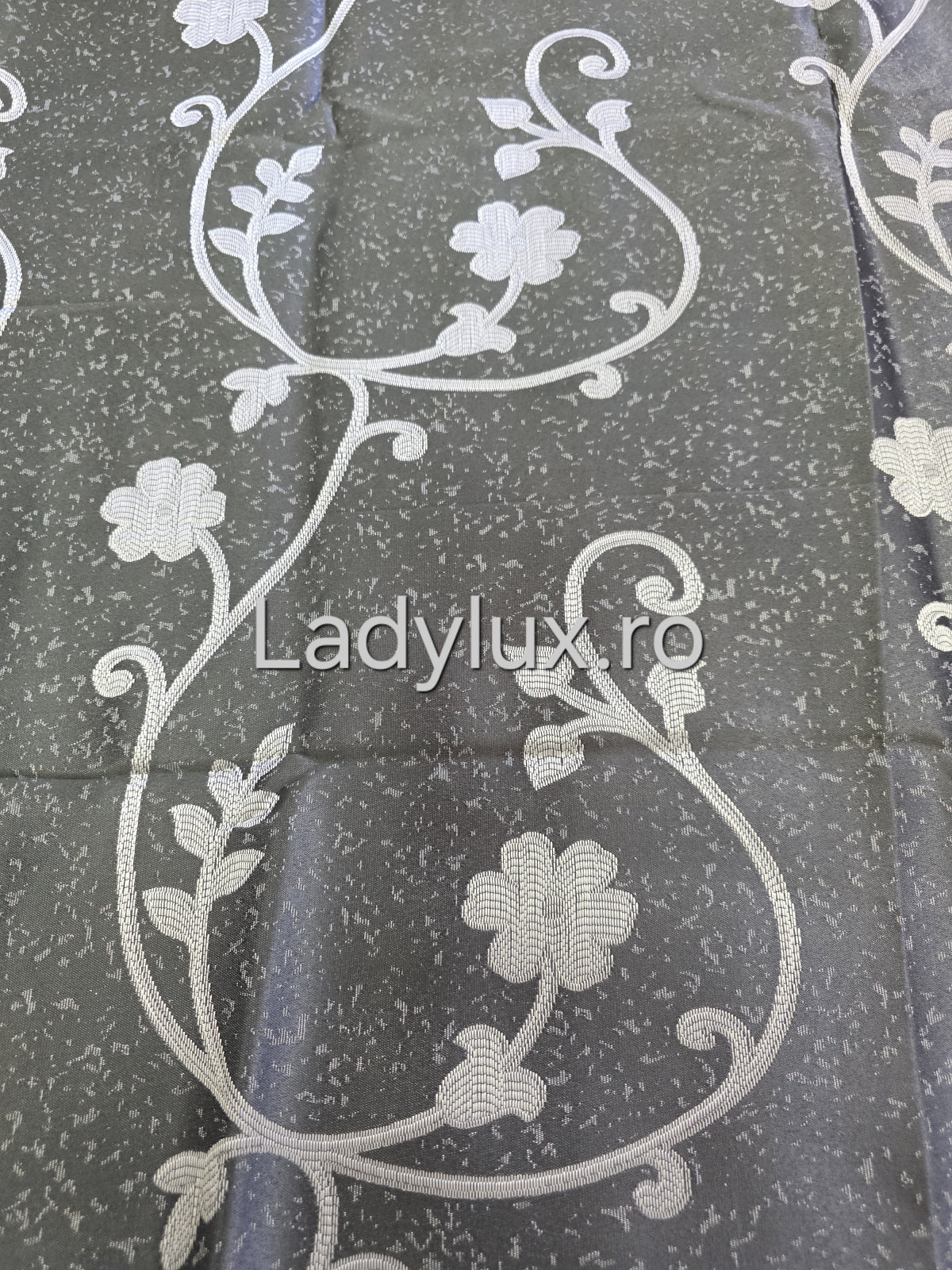Set Draperii Model Flori Gri Antracit 3M-2.7h