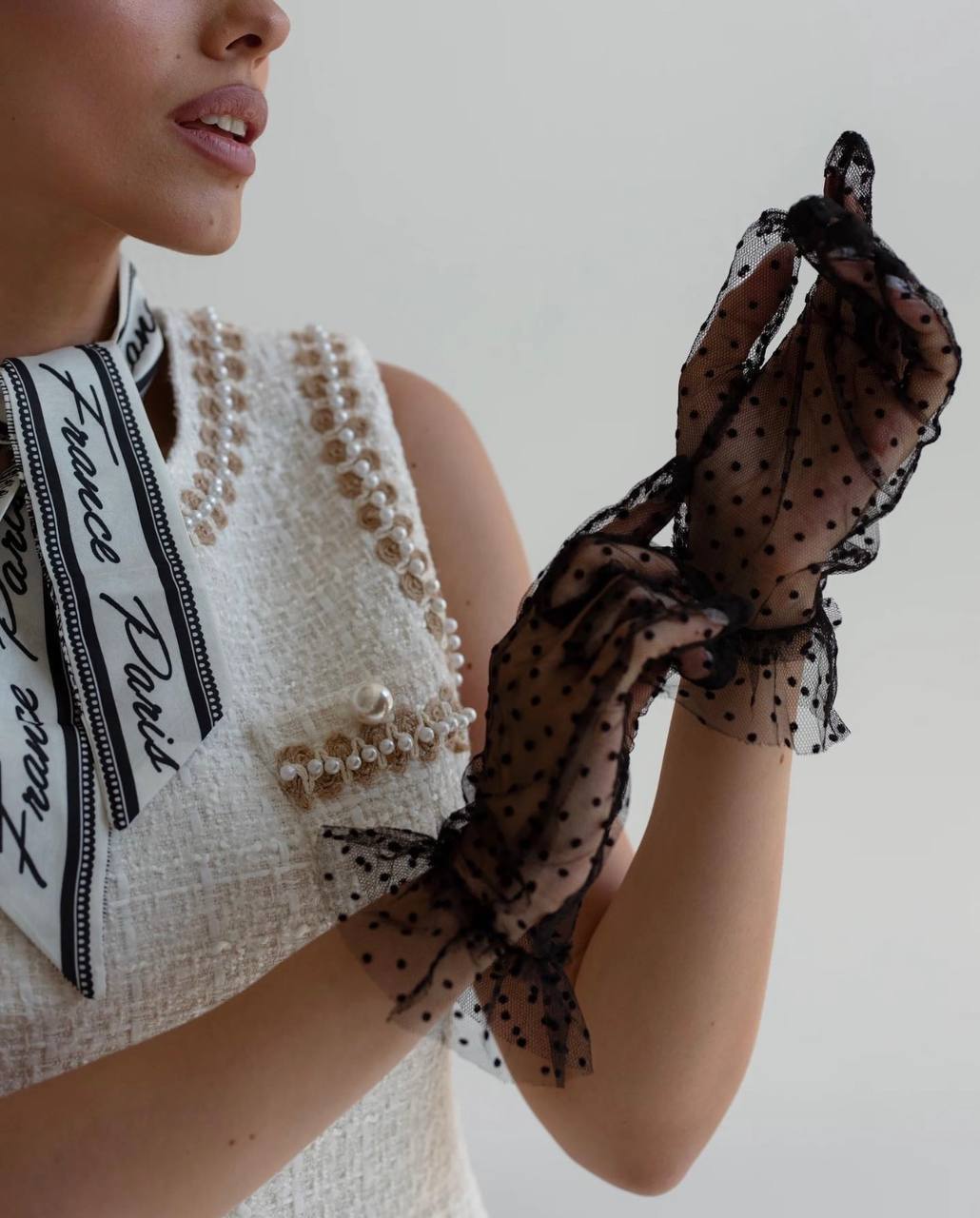 Compleu Alb din Tweed rochie midi și sacou Delilah N3031