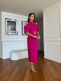 Rochie dama midi fucsia Sammy3 NepaGvf Flower