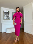 Rochie dama midi fucsia Sammy3 NepaGvf Flower