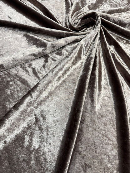 Set Draperii Catifea Capucino Lucios  -3M x 2.5 Gata Cusute cu Tiv și Rejansă