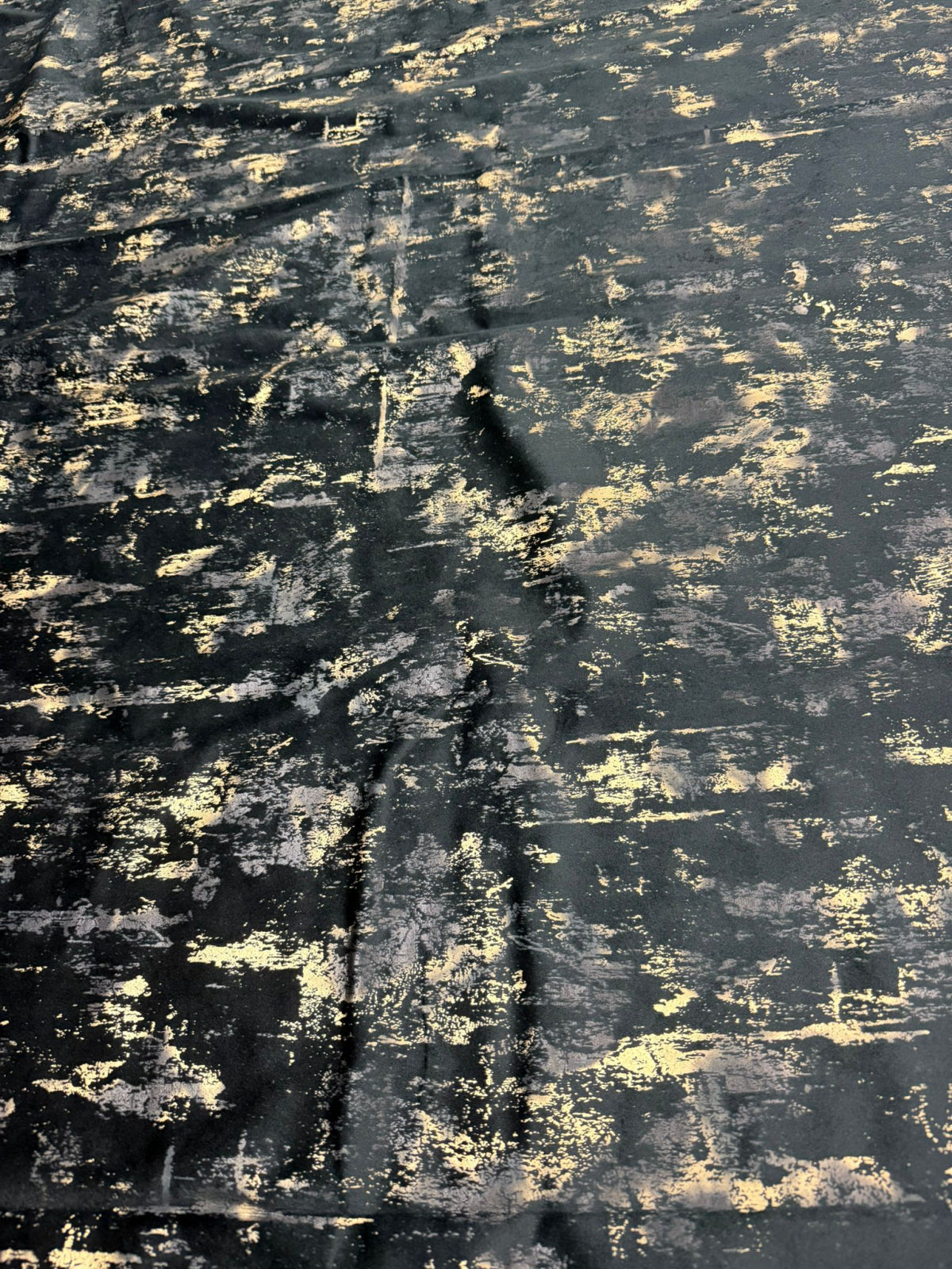 Set Draperii Catifea Negra cu Insertii Aurii  Cu Tiv și Rejansă 3M-2.7h