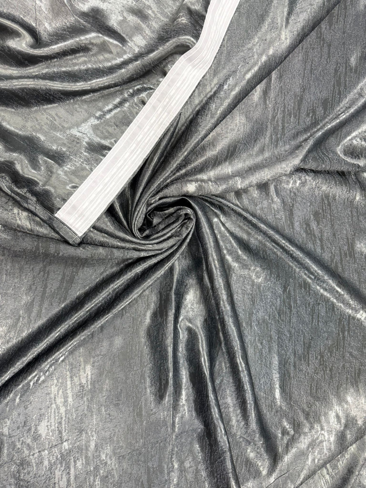 Set Draperii Gri Gata Cusute cu Tiv si Rejansă, 3M x 2.7 h Model Arabic