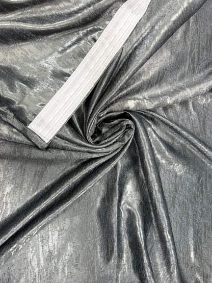 Set Draperii Gri Gata Cusute cu Tiv si Rejansă, 3M x 2.7 h Model Arabic