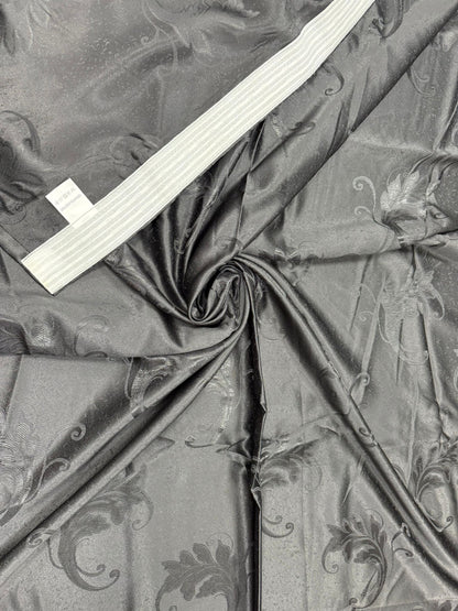 Set Draperii negre  Gata Cusute cu Tiv si Rejansă, 3M x 2.7 h Model Frunza