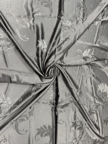 Set Draperii negre  Gata Cusute cu Tiv si Rejansă, 3M x 2.7 h Model Frunza