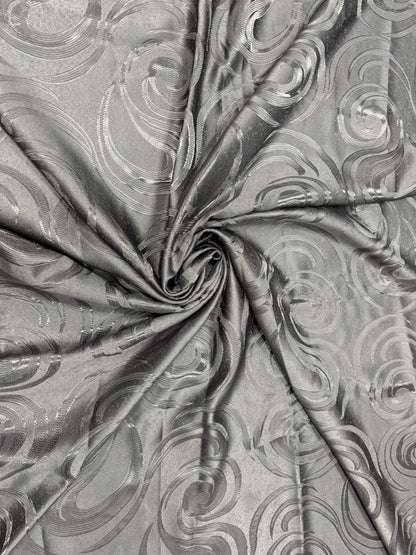 Set Draperii Negru  Gata Cusute cu Tiv si Rejansă, 3M x 2.7 h Model Spirala