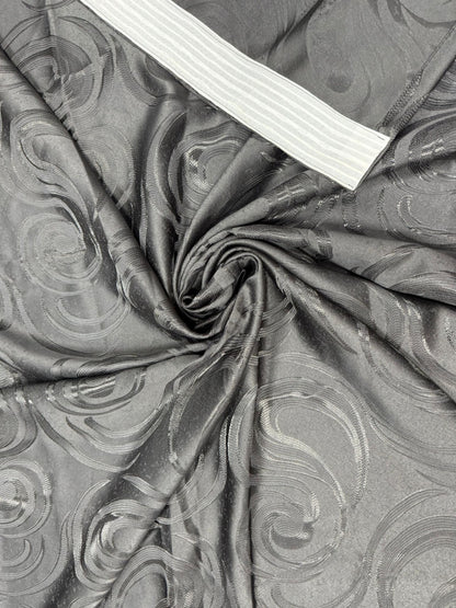 Set Draperii Negru  Gata Cusute cu Tiv si Rejansă, 3M x 2.7 h Model Spirala