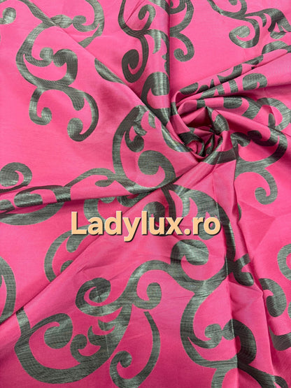 Set Draperii Fucsia Gata Cusute cu Tiv si Rejansă, 3M x 2.7 h Model Spiri