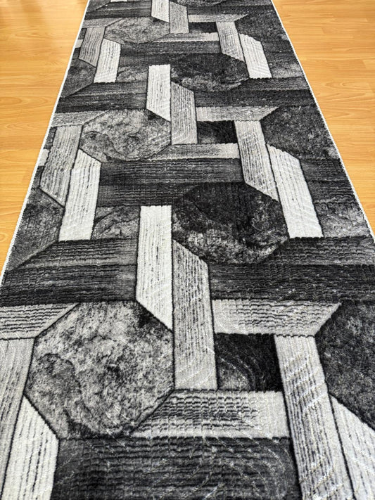 Traversă la Metru Liniar, Model HEXAGON Gri  Latime 100 CM